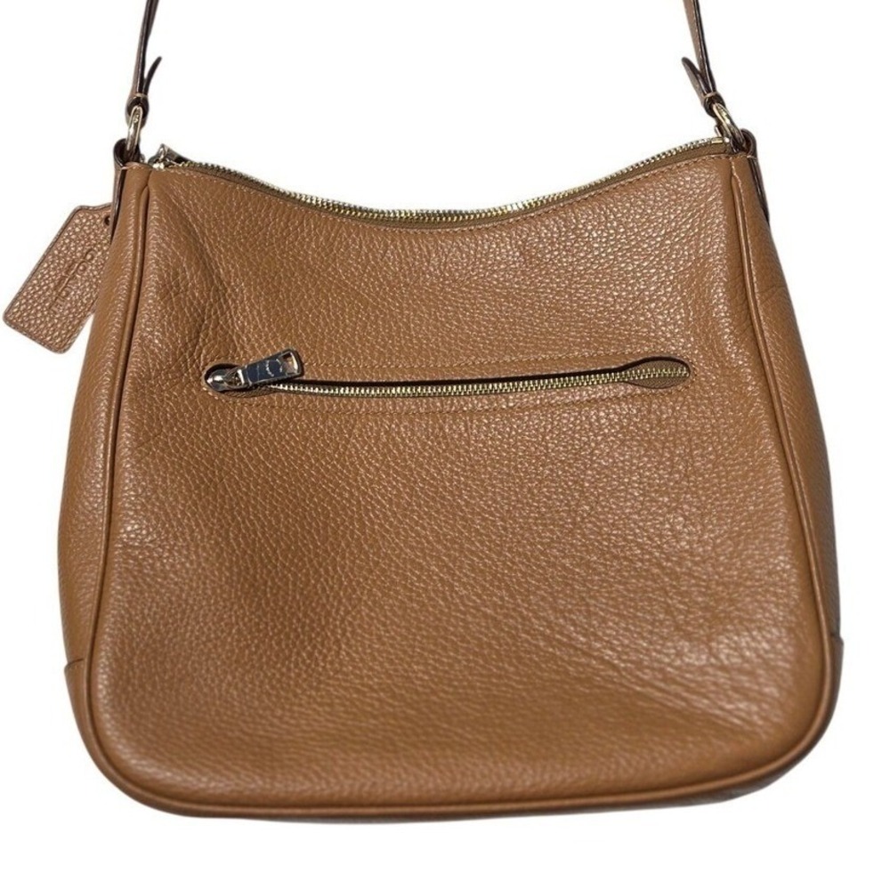 Coach Jules Hobo Bag Women Medium Brown Excellent Pebble Leather CU960 - Picture 2 of 8